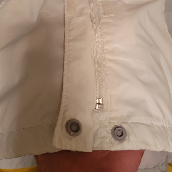 Women's Columbia Sportswear Tested Tough in Pink Rain Jacket Off-White/Grey szL - Picture 3 of 7